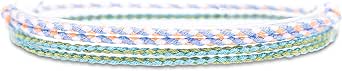 Made by Nami Boho Surfer Bracelet Set of 2 Women and Men - Handmade Beach Festival Accessories - 100% Waterproof & Adjustable - Friendship Bracelets Braided Girls Fabric Bracelet - View 2