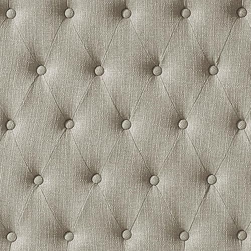 Miniatura 92 de 24KF Cabecera tapizada con terciopelo con diseño de botones capitoné, tamaño Queen/Matrimonial, cómoda, a la moda, acolchada, color rubor