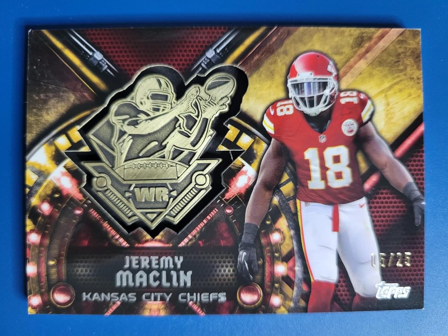 Jeremy Maclin 2015 TOPPS COMMEMORATIVE FANTASY CLUB MEDALLION #D /25 CHIEFS! - Football Cards