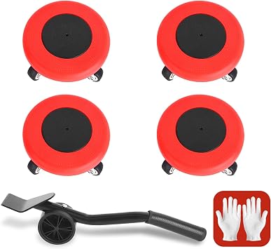 UpJiaflarish Furniture Lifter Tool Set - Furniture Dolly & Mover with 4 Wheels - 360 Ratating, 1700lbs Load Capacity, Fashionable Looking Gifts for Women - Meaningful and Special Present