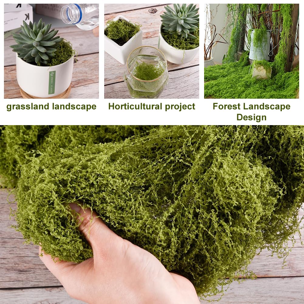 Mousse Artificielle Draupnir 150g Vert Clair - Fausse Mousse Pour Décoration DIY, Art Floral & Paysage
