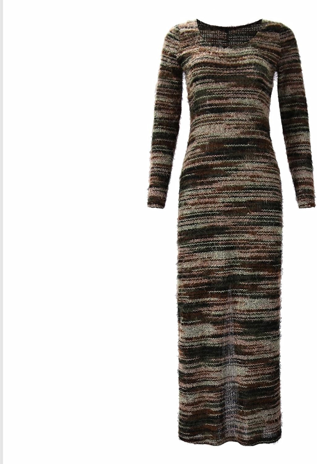 Womens Fall Casual Crew Neck Long Sleeve Sweater Bodycon Maxi Dress，Sexy Knitted Warm Winter Outfits - Image 4