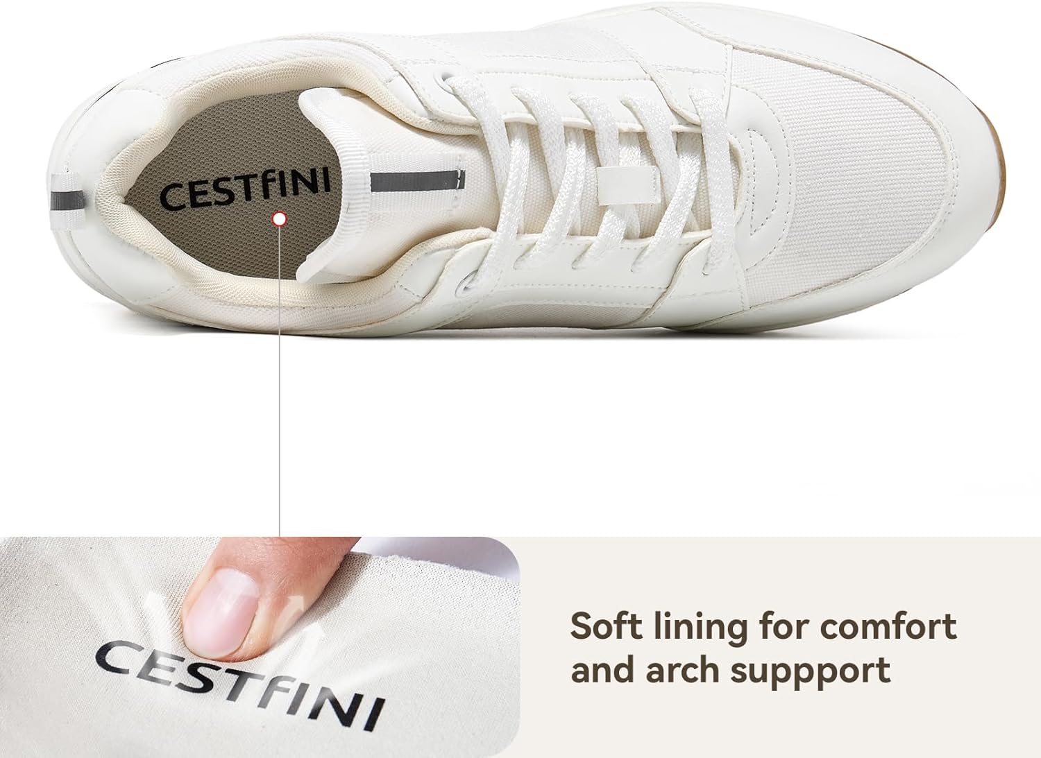 Cestfini Wedge Sneakers for Women - Wedge Tennis Shoes Non-Slip Women Fashion Sneakers - Image 5