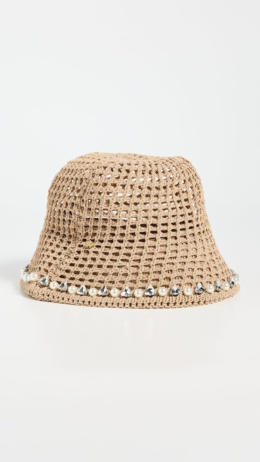 Lele Sadoughi Women's Open Weave Embellished Bucket Hat - Image 2