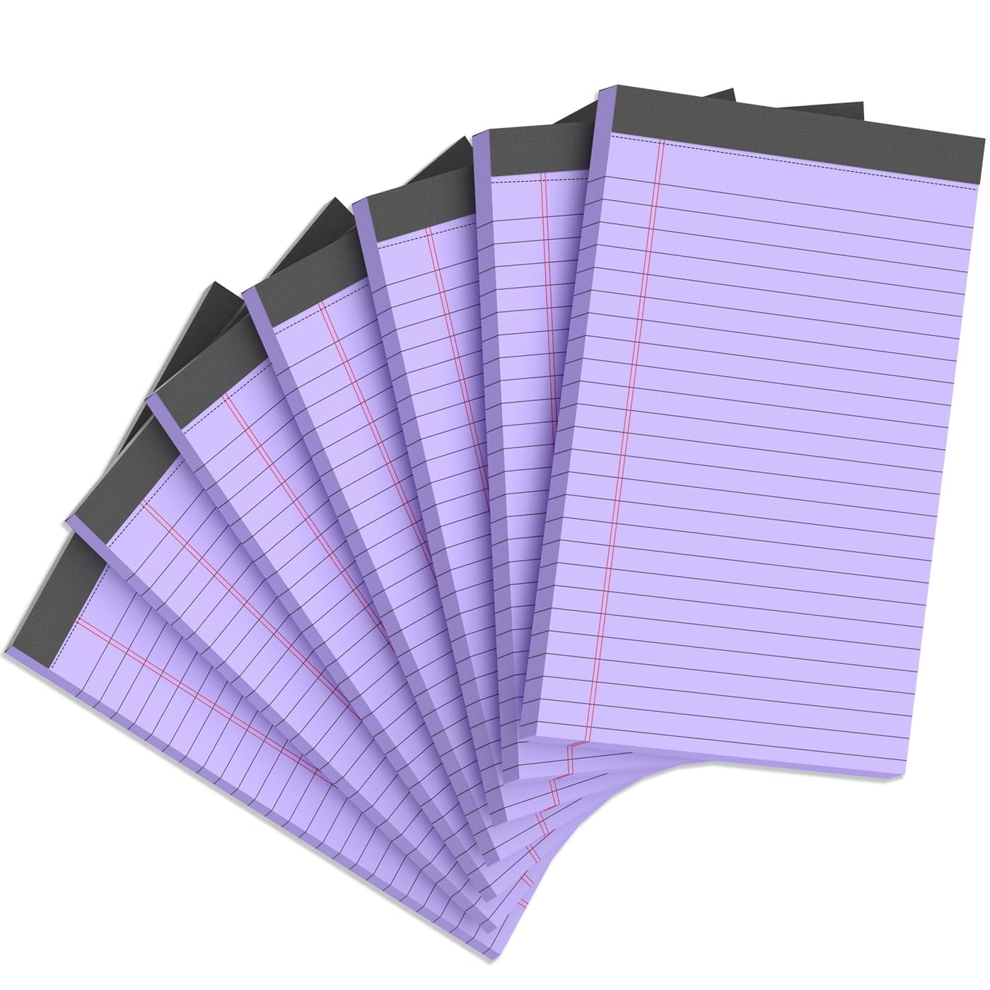 7pcs Small Legal Pads 5x8 Notepads Purple Notepad College Ruled Notepad 5x8