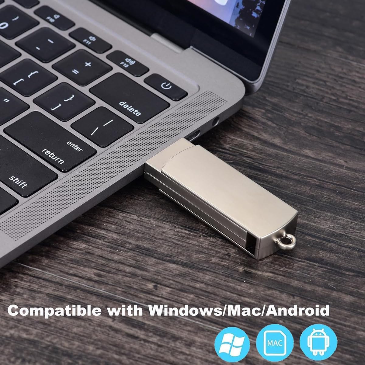 Enregistreur Vocal Clé USB 64G Mini Dictaphone avec Détecteur de Voix pour Conférence