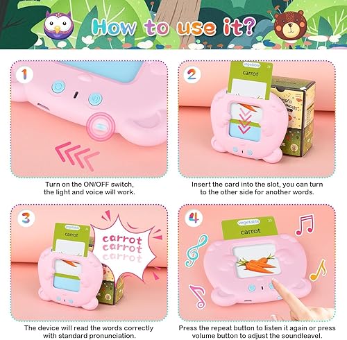 Miniatura 7 de Tarjetas didácticas parlantes, 224 palabras visuales, juguetes Montessori, juguetes de terapia del habla, juguetes sensoriales para autismo,