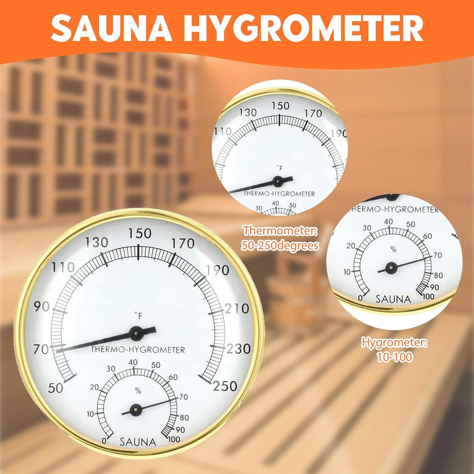Juego de cubos para sauna (4 litros), cubo de sauna con paleta, cubo de sauna de madera con cucharón, reloj de arena, termo, higrómetro, cubo de sauna resistente al calor, 4 l, incluye inserto