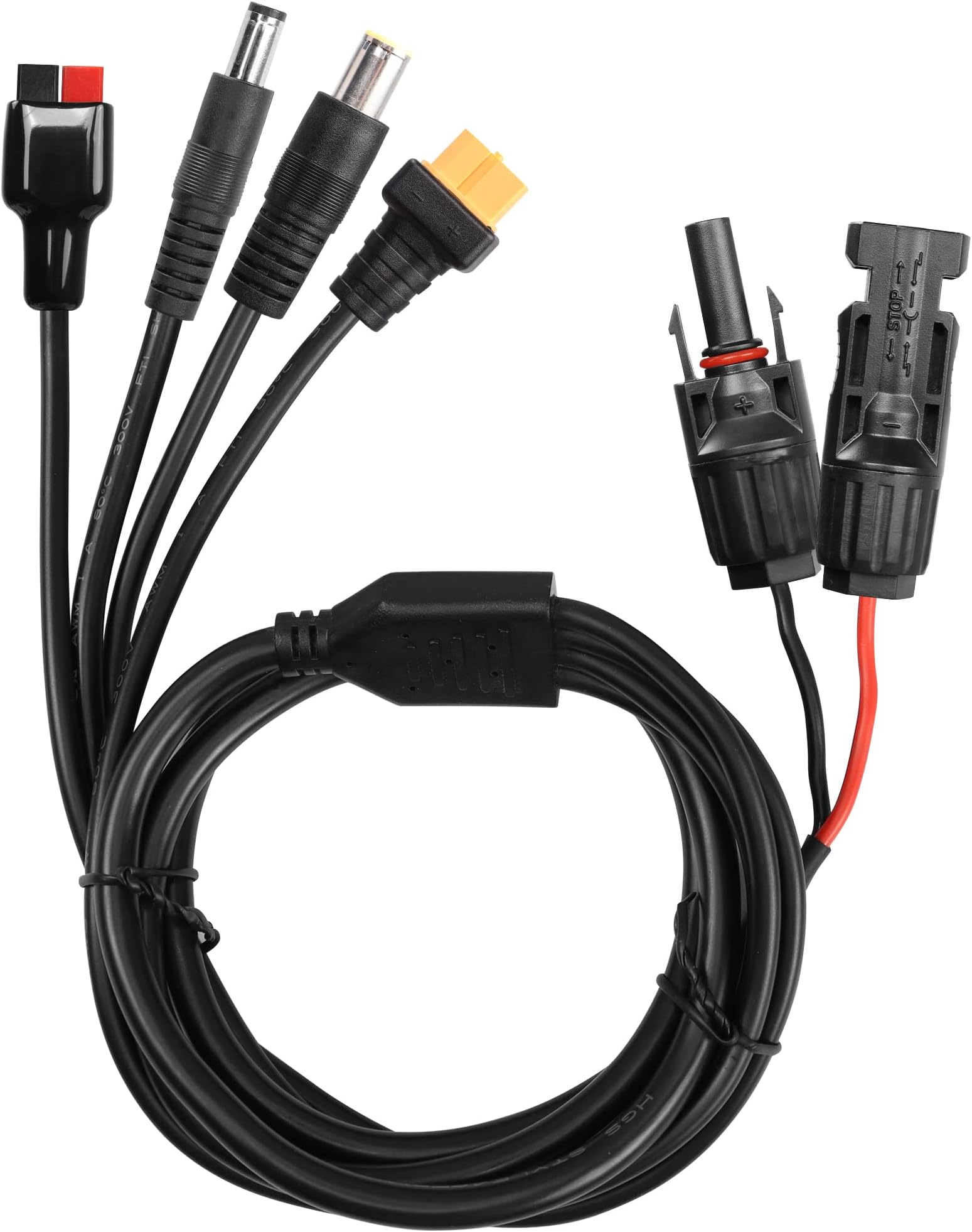 YAODHAOD Solar Connector DC8mm XT60 DC5521Solar Charge Connector Cable for 100W to 2000W Portable Solar Panel, Portable Power Station (Solar Cable)