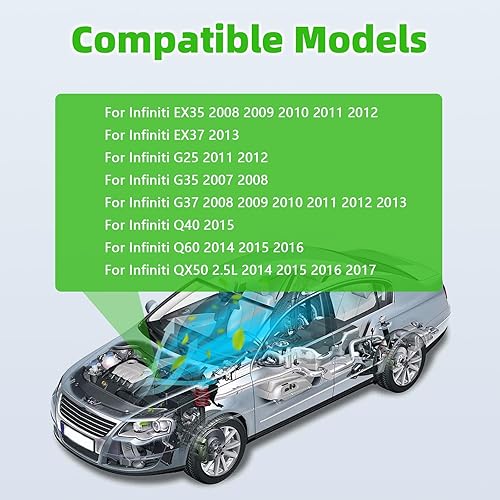 Miniatura 5 de AUTOKAY 2 filtros de aire de motor 16546JK20A apto para Nissan 370Z 350Z Infiniti QX50 Q40 Q60 EX35 EX37 G37 G35 G25