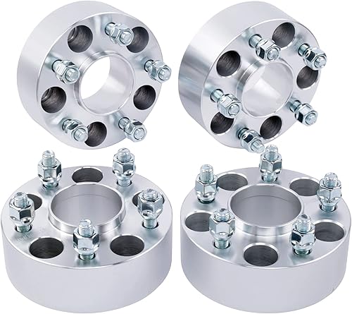 DCVAMOUS 4 espaciadores de rueda espaciadores centrales de 5 x 45 de 2 pulgadas con pernos de 12 x 15 de 2642in de diámetro del cubo compatible con
