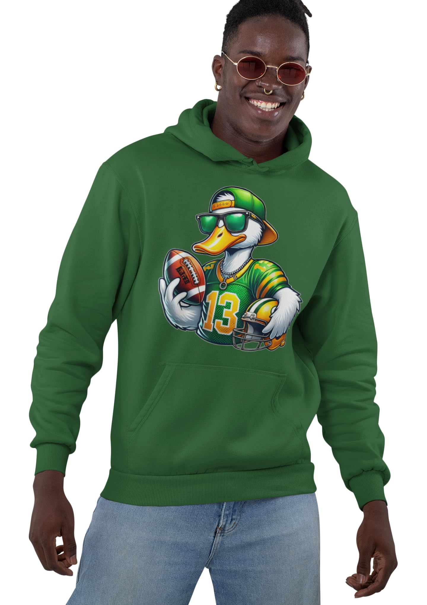 knut Fashion & Streetwear Męska bluza z kapturem American Football męska bluza z kapturem strój kaczka 13 swetrów Clothes rozmiary XS-5XL