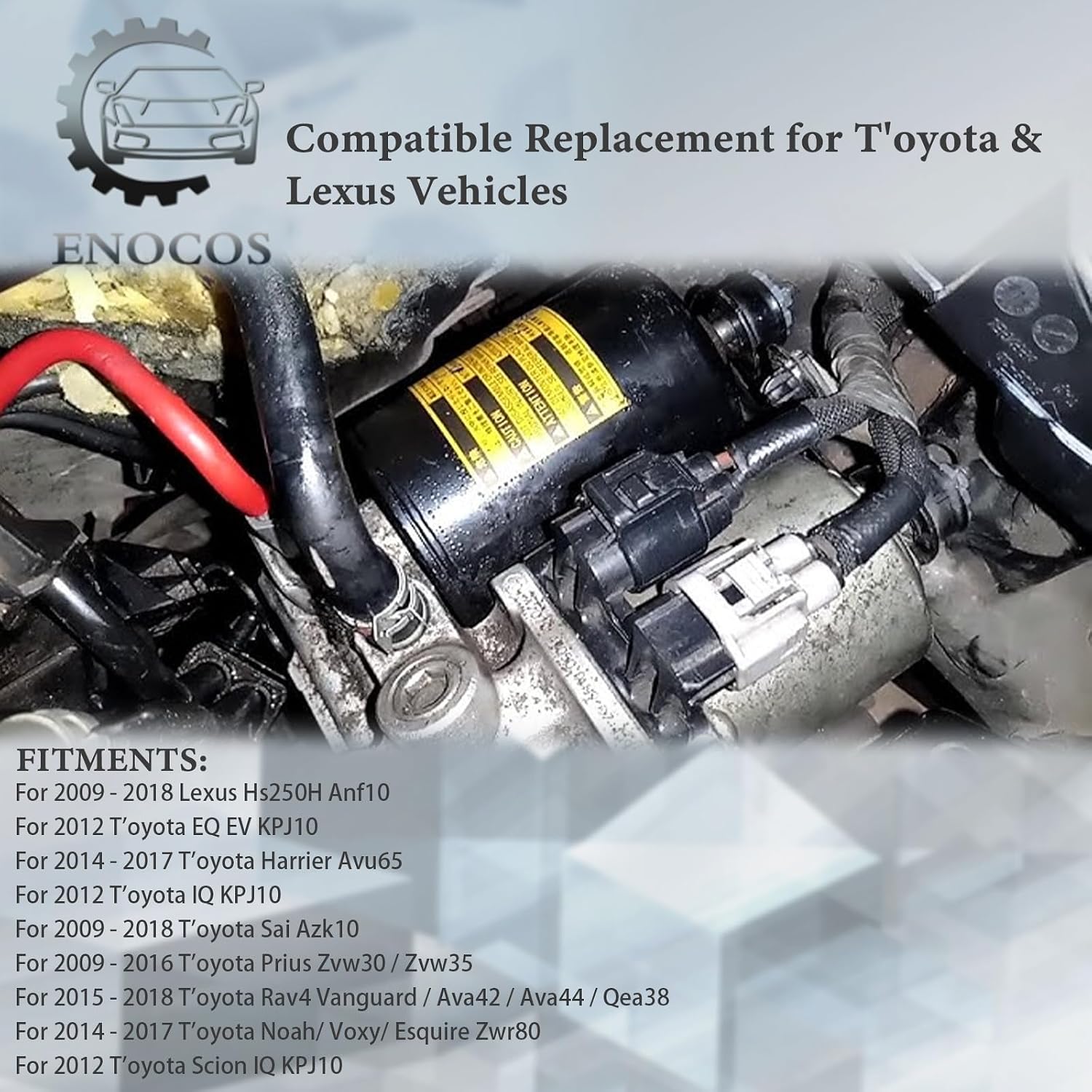 47070-47050 47070-47060 ABS Power Brake Booster Pump Assembly Compatible with 2009-2016 T'oyota Prius 2015-2018 Rav4, Replacement Anti Lock Brake ABS Module Pump
