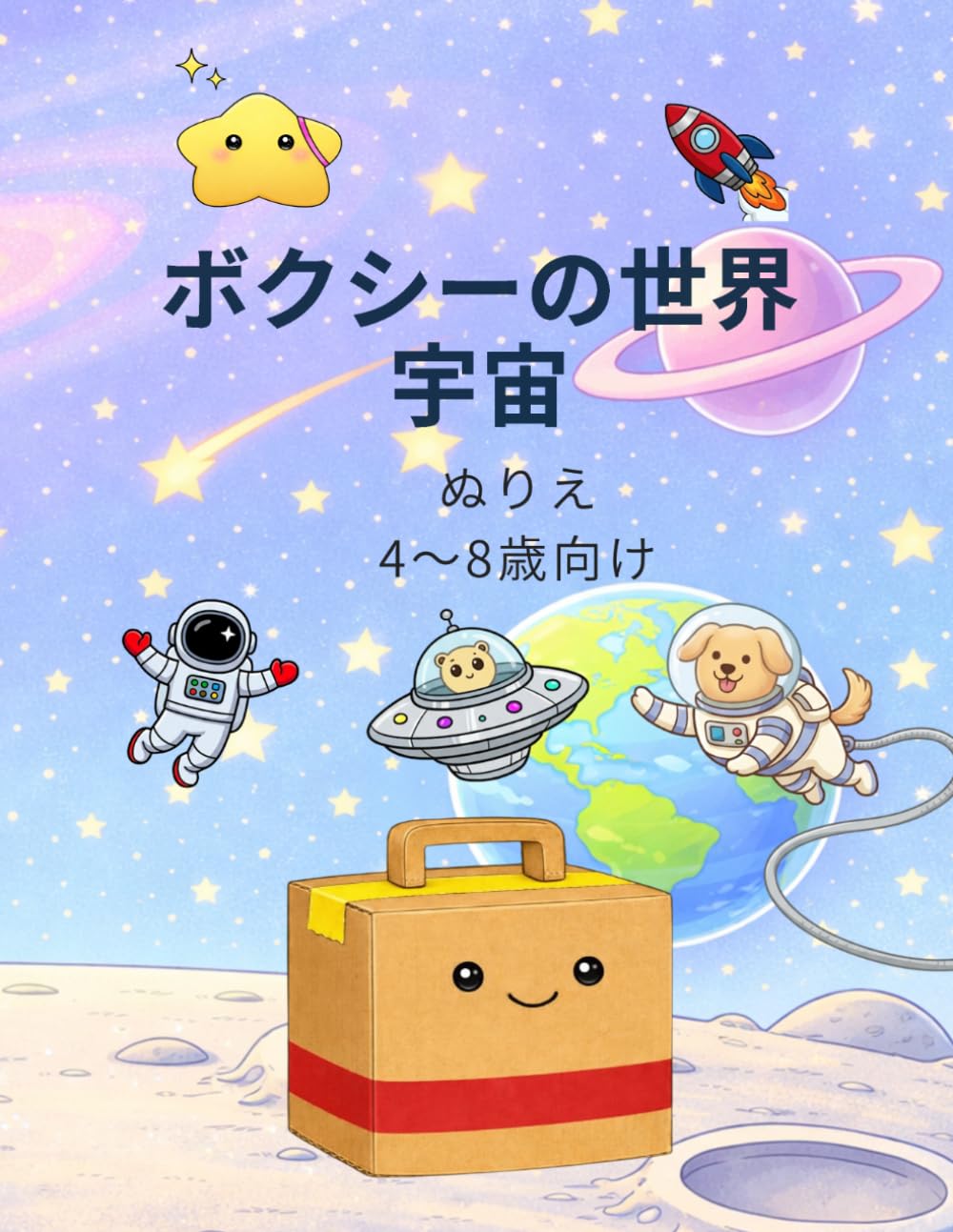 ボクシーの世界　宇宙: ぬりえ　4～8歳向け (BOXY'S WORLD)