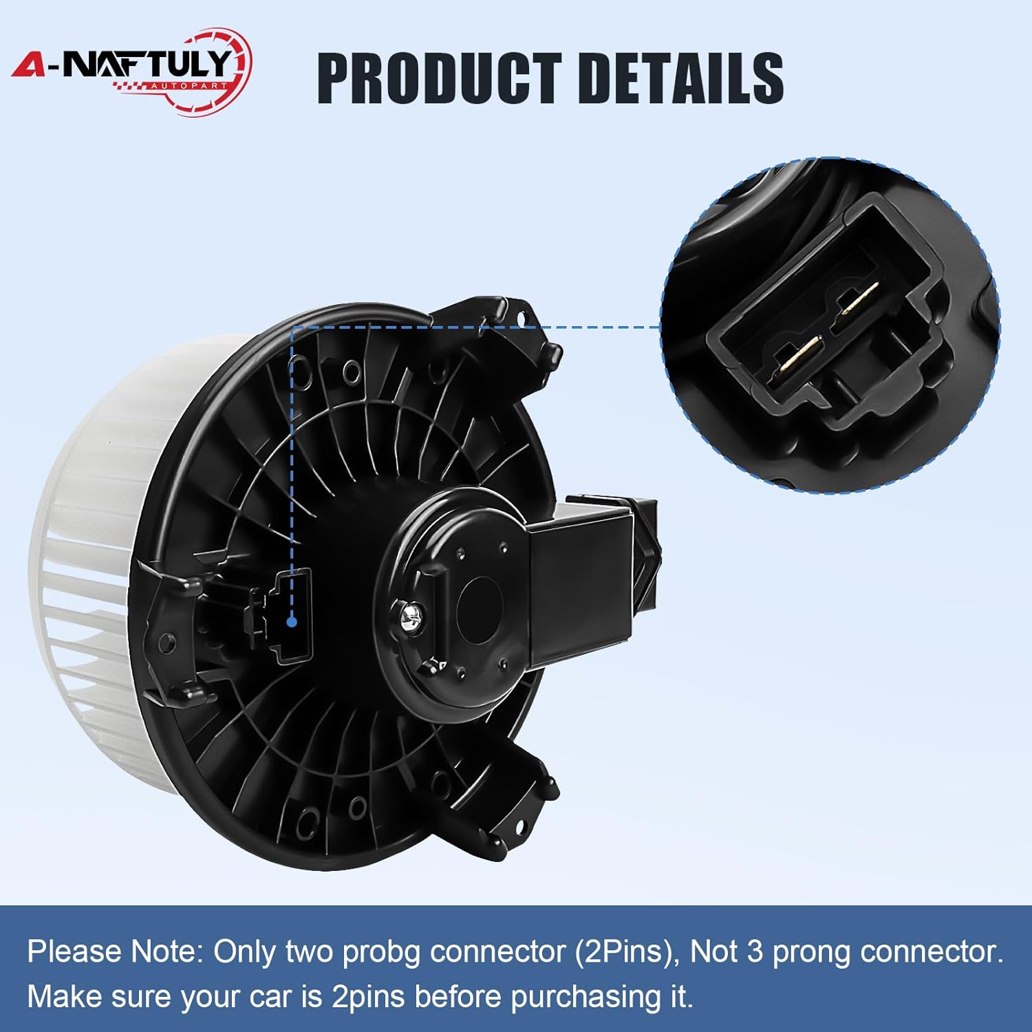 AC Blower Motor Fan Fits for Mazda CX9 CX-9 2007 2008 2009 2010 2011 2012 2013 2014 2015 - Front HVAC Heater Blower Motor Assembly Replacement 700289, TD11-61-B10