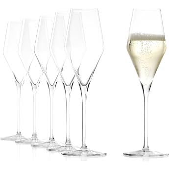 St lzle Lausitz champagne glasses Quatrophil 292ml set of 6 champagne glasses like mouth-blown dishwasher safe high quality Champagnergl ser und Sektgl ser f r Champagner Sekt und Prosecco aus Kristallglas sto fest & sp lmaschinengeeignet