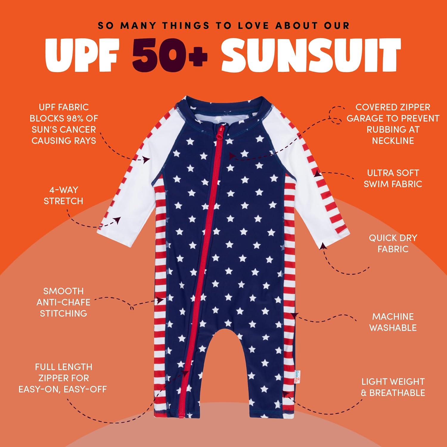 SwimZip Boys' Long-Sleeve UPF 50+ Swimsuit for Baby, Toddler, & Little Boys - Image 7