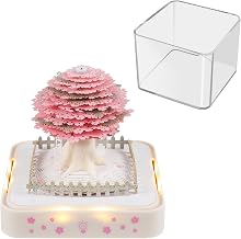 2026 3D Calendar with Light Base Paper Sculpture Calendar 2026 Calendar Christmas Birthday Cherry Blossoms