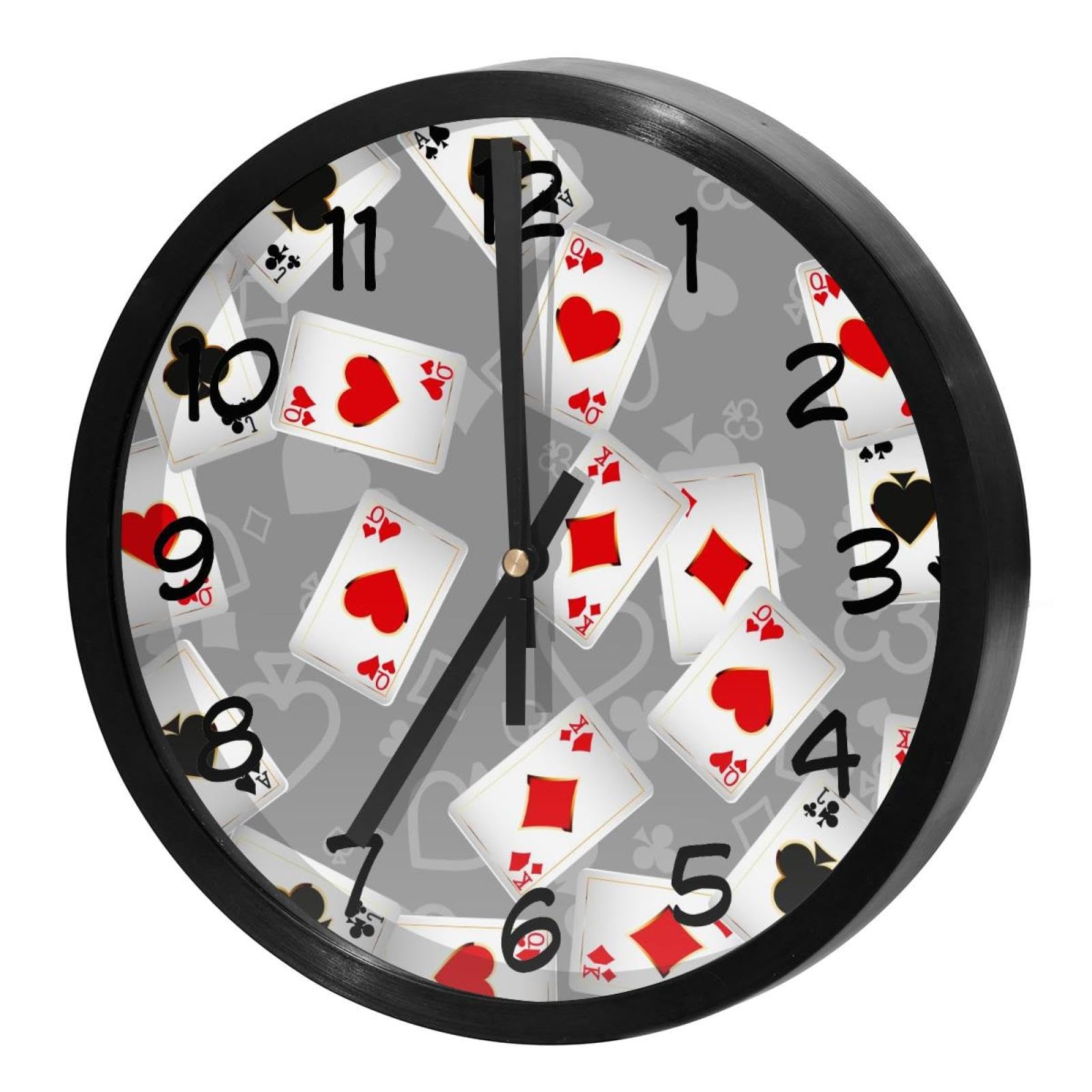 Horloge murale silencieuse pour maison et bureau avec mécanisme de précision quartz