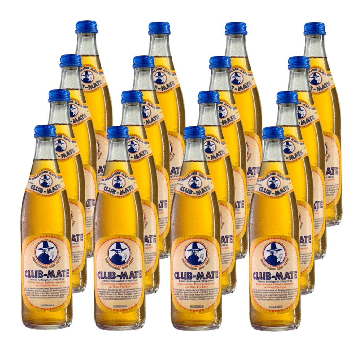 Club-mate l'originale, 16 bottiglie da 0,5 l, con pegno riutilizzabile
