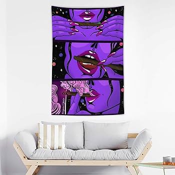 Amazon.com: NiYoung Hippie Hippy Wall Art - Trippy Smoke Cool Girl