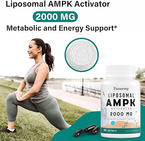 Miniatura 6 de Activador liposomal AMPK 2000 mg - Alta biodisponibilidad Berberina HCL, DIM, cardo mariano y corteza de canela Cápsula 6 en 1 AMPK Suplementos para