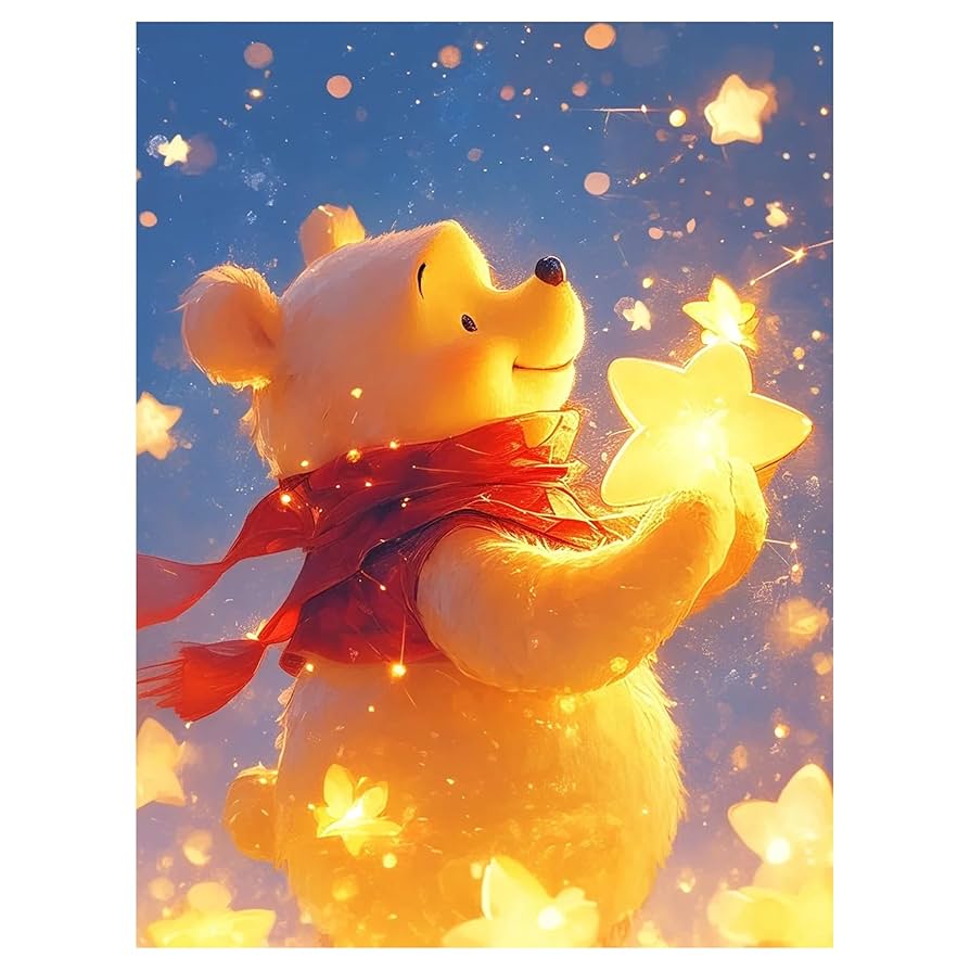 プー ダイヤモンドアート Amazon | Ksabdfu 5D ダイヤモンドペインティングキット くまの