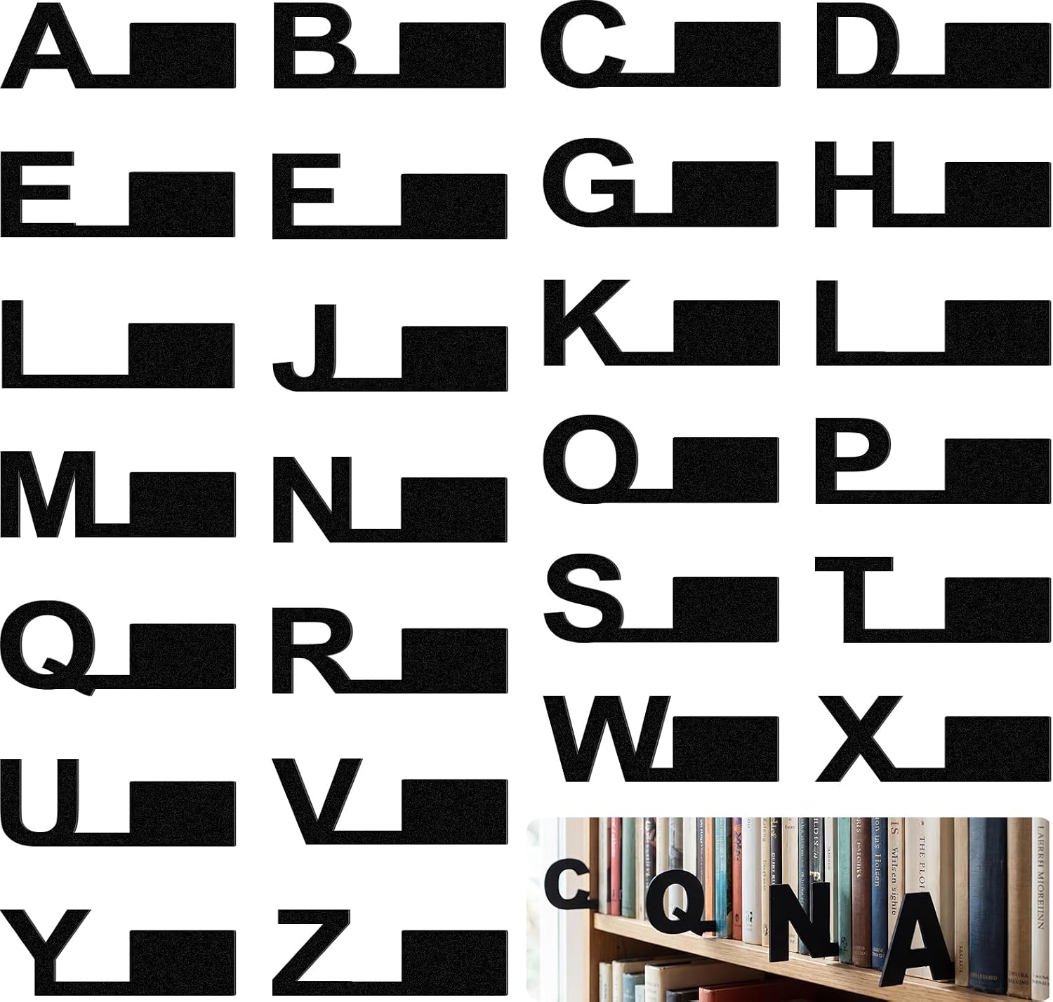 Amazon.com: Chuangdi 26 Pcs Vinyl Record Divider A-Z CD Alphabet ...