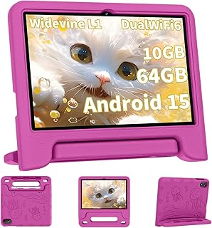 2024 Upgraded Android 14 Tablet, 10" Kids Tablet, Octa-core CPU, 10GB + 64GB + 1TB Expandable Tablets for Kids with Kids Space, Parental Control, Large Battery