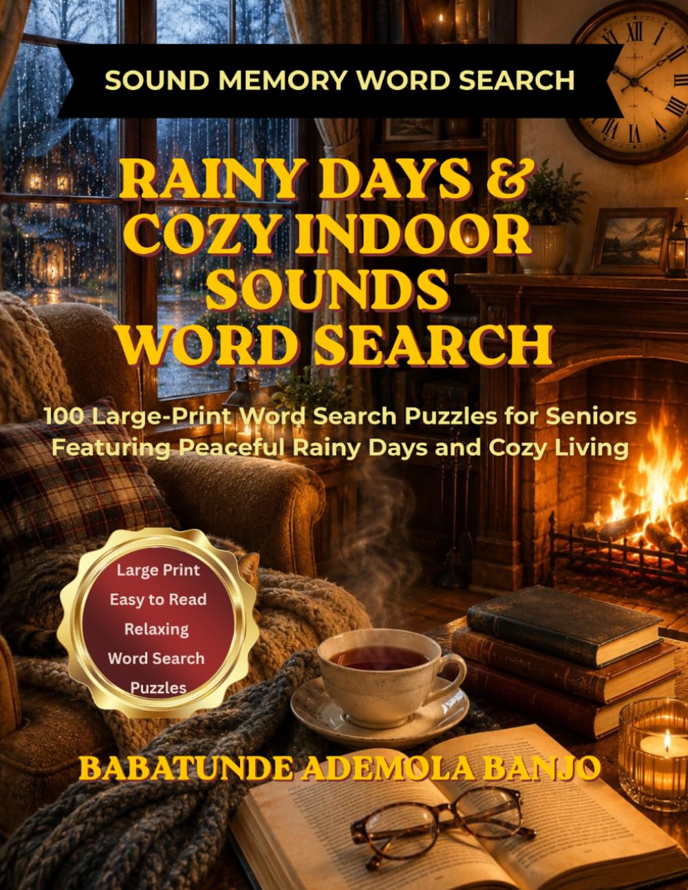 Rainy Days & Cozy Indoor Sounds Word Search: 100 Large-Print Word Search Puzzles for Seniors Featuring Peaceful Rainy Days and Cozy Living