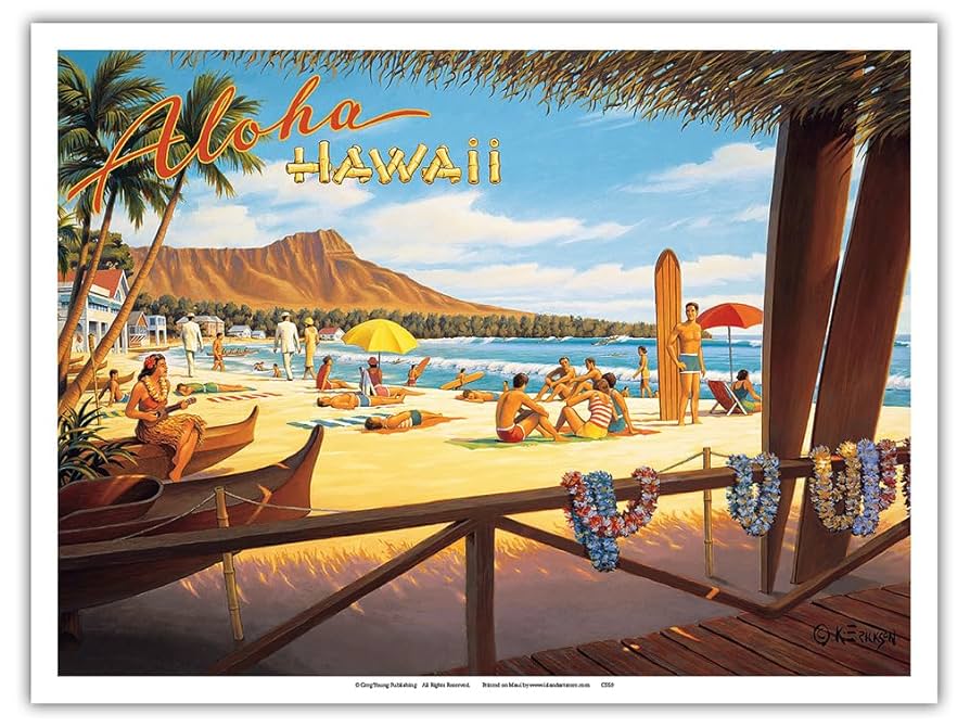 Amazon.com: Aloha Hawaii - Diamond Head Crater - Royal