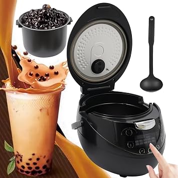 Boba Maker Makinesi,Ticari AkLl Tapioka PisIrici 900w 6l/1350w 8l KasKla,EsIt Is DagTM,TasMa oNleyici Ve BasNc Tahliye Vanas,Boba,Puding,Sago,Taro Toplar IcIn,6Lwhite