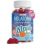 Dippin\' Dots - Melatonin Gummies for Kids & Adults (30 Day Supply) Strawberry Sunset Creme Flavor | 2.5mg Per Kids Melatonin Gummy | Supplement for Faster & Longer Sleep | Gummies for Children (60 Ct)