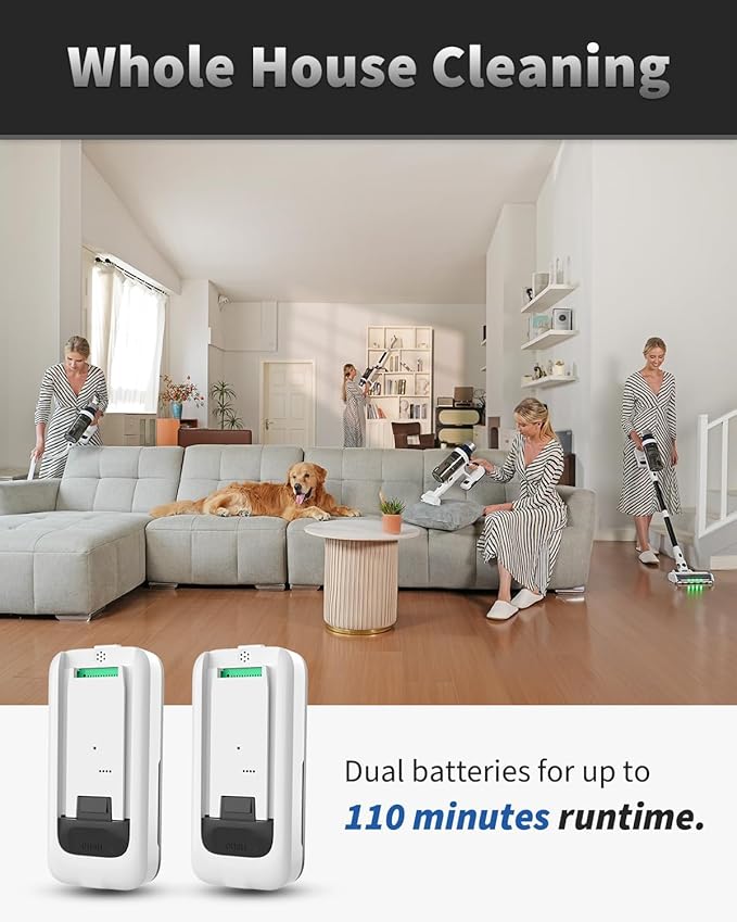 Aspiradora Inalámbrica Escoba 45KPa Filtro HEPA miniatura 2