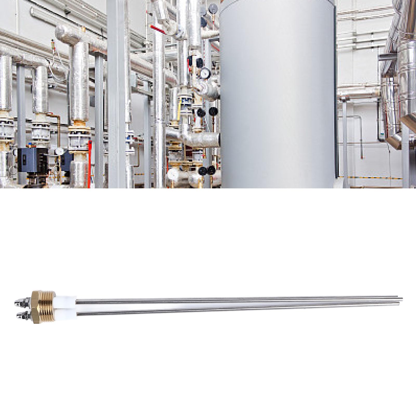 Naroote Sonde DE Niveau d'eau DE Chaudière DÉTECTEUR DE Niveau DE Liquide Solide et Pratique pour Capteur DE d'eau, Acier Inoxydable en Laiton PTFE pour Le Remplacement