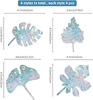 Vista 58 de GORGECRAFT 16 calcomanías de alerta de vidrio para ventana de mariposa, anticolisión, animales, arcoíris, para pájaros, pegatinas, película