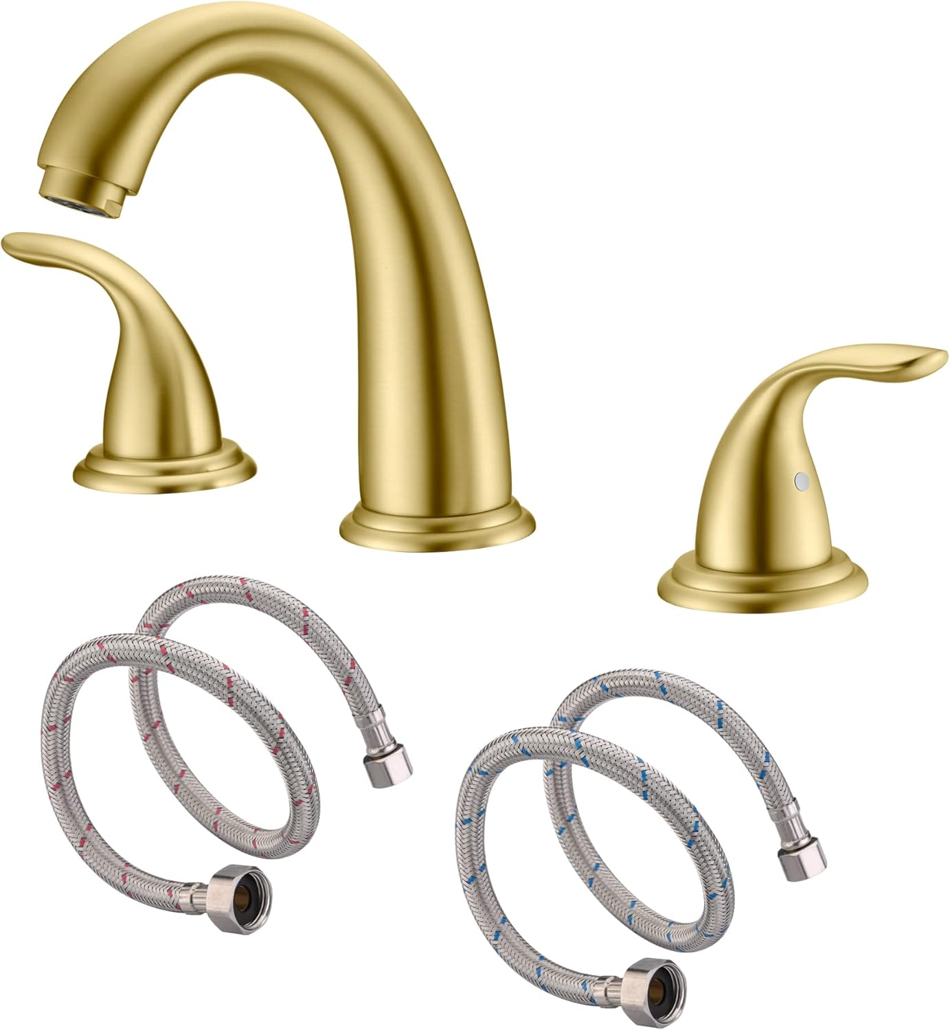 Brushed Gold Roman Tub Faucet S2142BGS + Faucet Connector Flexible Hose
