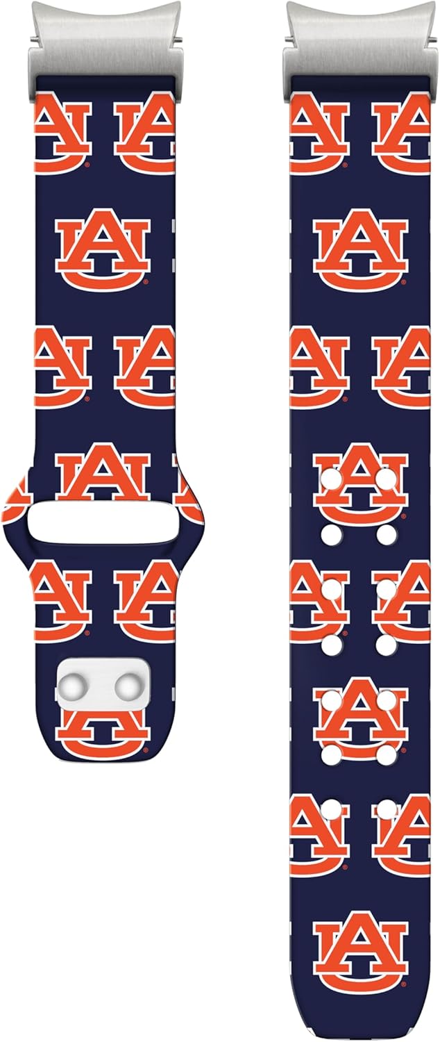 Affinity Bands Auburn Tigers HD Fitted Watch Band Compatible with Samsung Galaxy Watch 4-7 (Short Repeating)