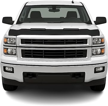 OMAC Car Bonnet Mask Hood Bra for Chevrolet Silverado 1500 2014-2015 Black