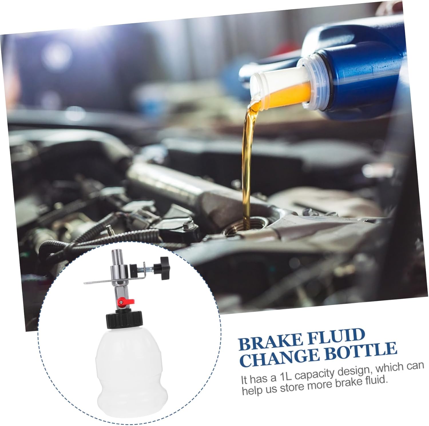 Brake Fluid Refill Bottle Durable Car Brake Oil Replacement Tool for Transfer and Storage Lightweight Design for Convenient Use