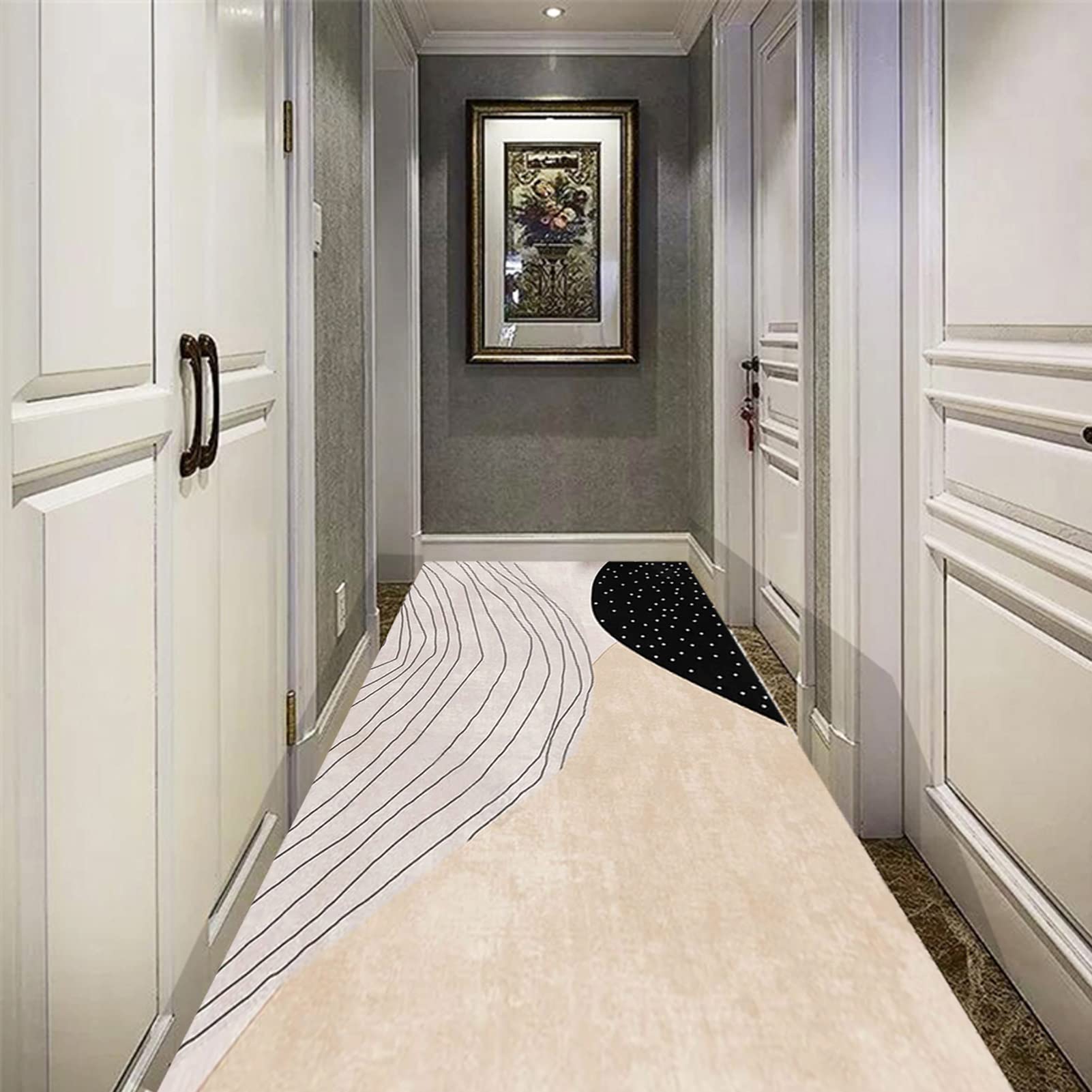 Modern Passage Tappeto Runner per Scale del Corridoio, Nordic Tappeto Cappeto Domestico Hotel Innnicata Corridoio Corridoio Tappeto Runner Lavabile Tappetini Antiscivolo (Size : 80x100cm)
