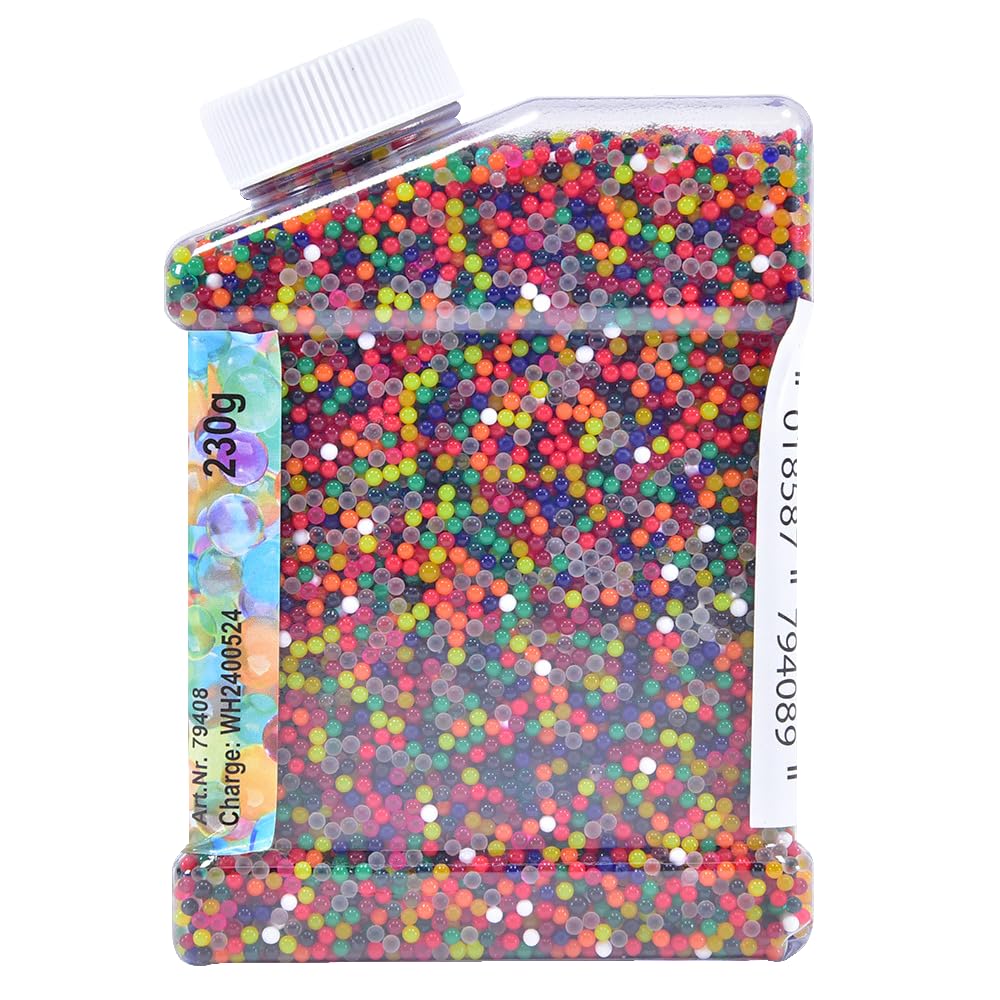 Kögler 79408 Waterkralen – 230 G Kleurrijke, Herbruikbare Aquakralen – Zwellen Van 3 Mm Tot 18 Mm – Voor Decoratie, Vaasvulling & Stressballen
