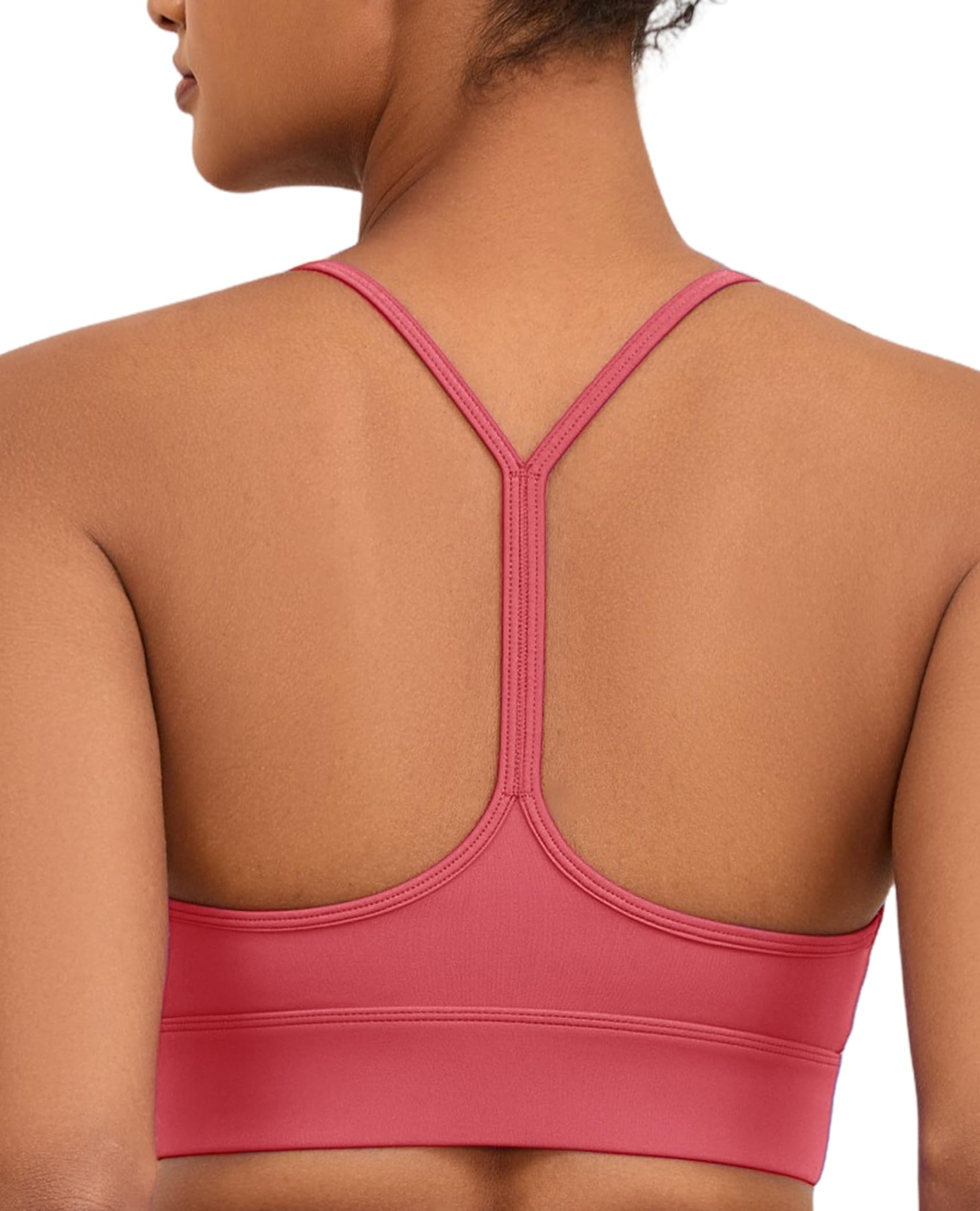 AegisChic Womens Y Sports Bras Yoga Top with Removable Cups Spaghetti Thin Strap Workout Bra Tops