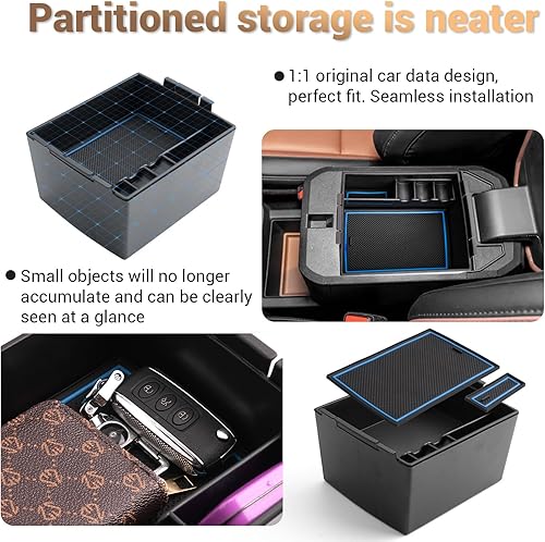 Vista 3 de YEE PIN Bandeja de consola Maverick 2022 2023 2024 2025 Maverick 2025 Organizador de consola central Maverick 2025, organizador de consola central