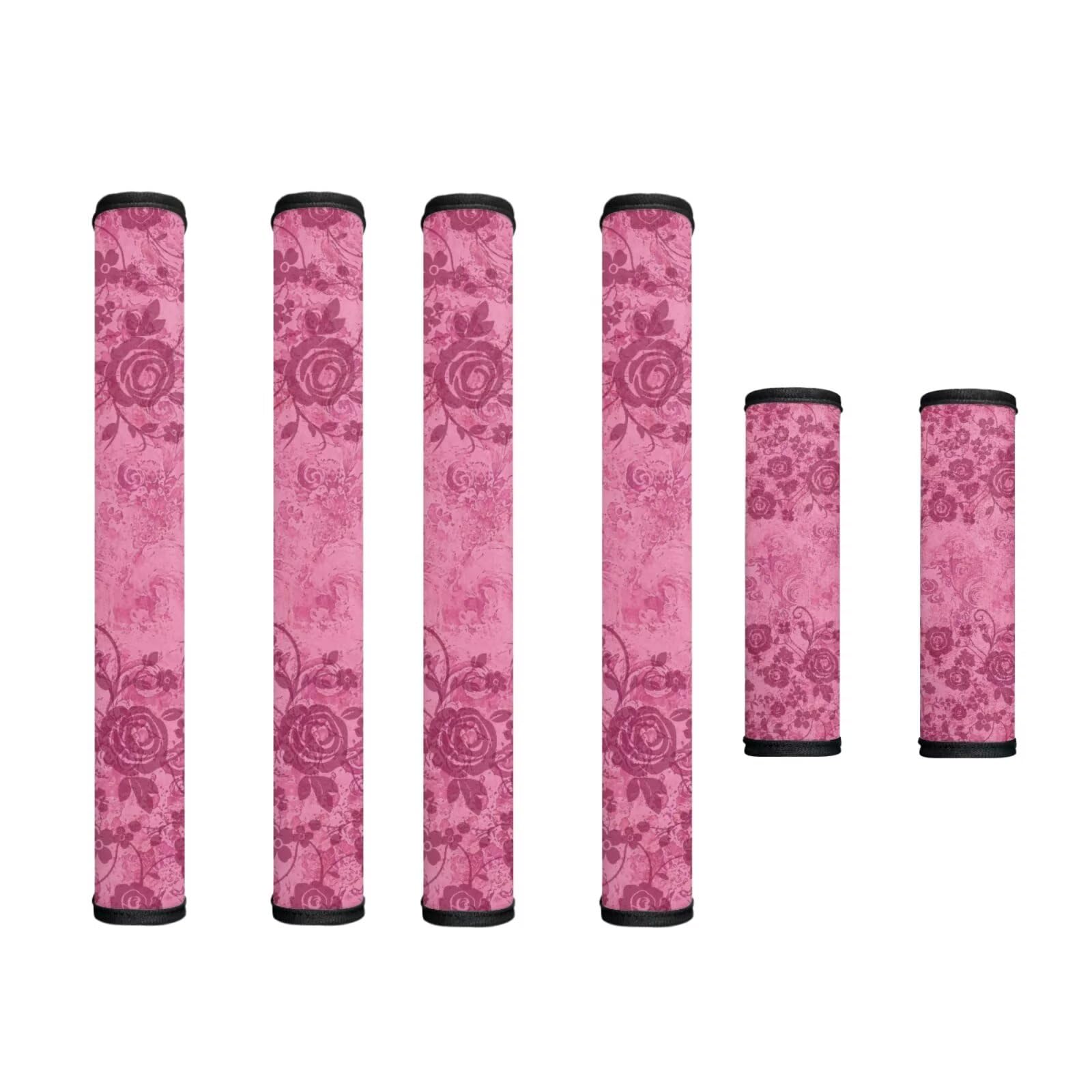 6 Pcs Refrigerator Microwave Door Handle Covers Electrical Appliances Handle Protector Keep Clean and Protected from Oil Stains, Fingerprints, Liquids, Vintage Floral Pink