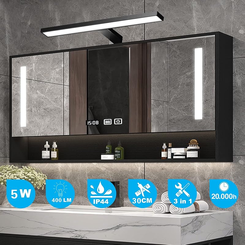 YIQAN LED Tükör Lámpa 30cm Természetes Fehér 4000K Fürdőszobai Világítás