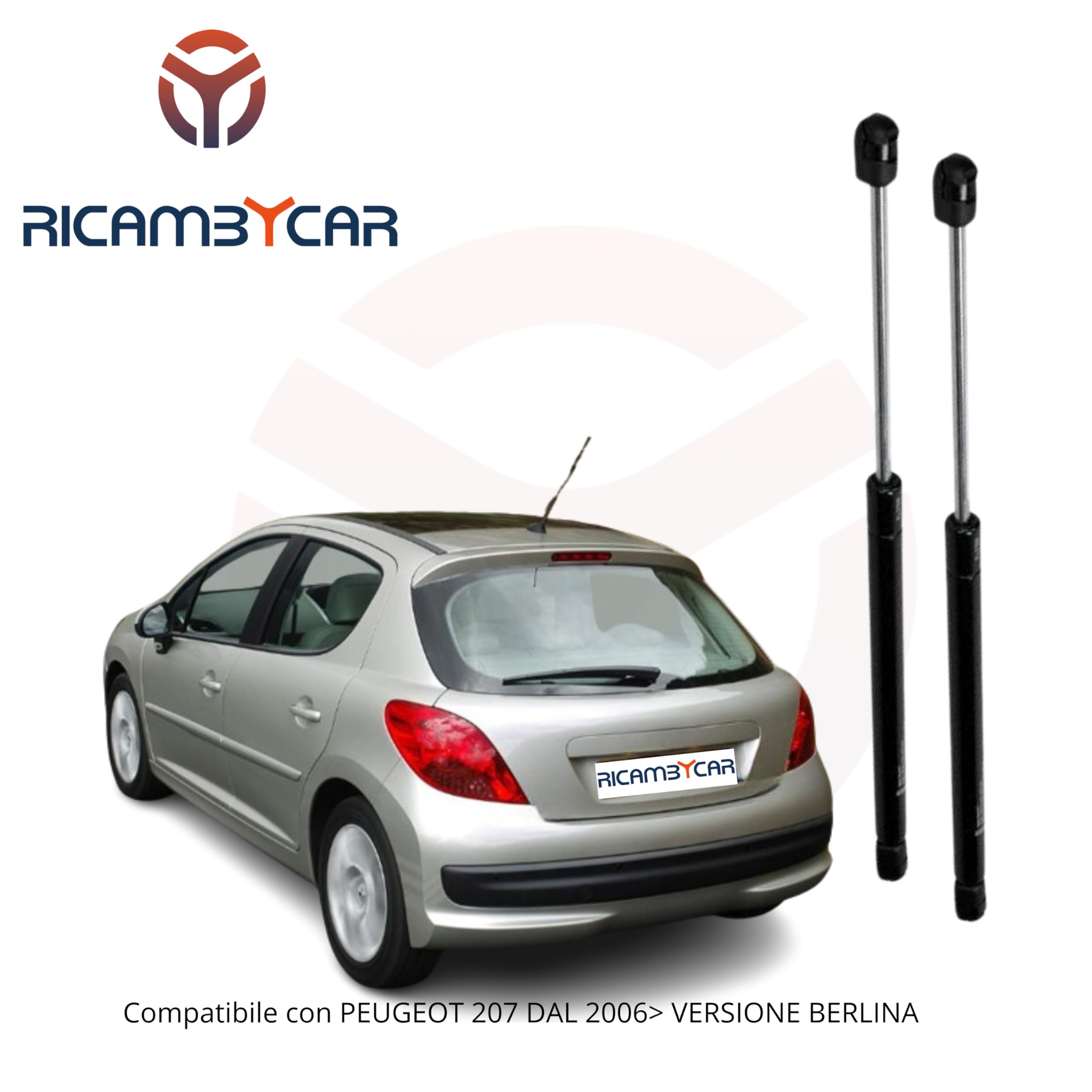 Coppia Molle a Gas Portellone Posteriore Compatibile con PEUGEOT 207 Berlina 2006 > in poi