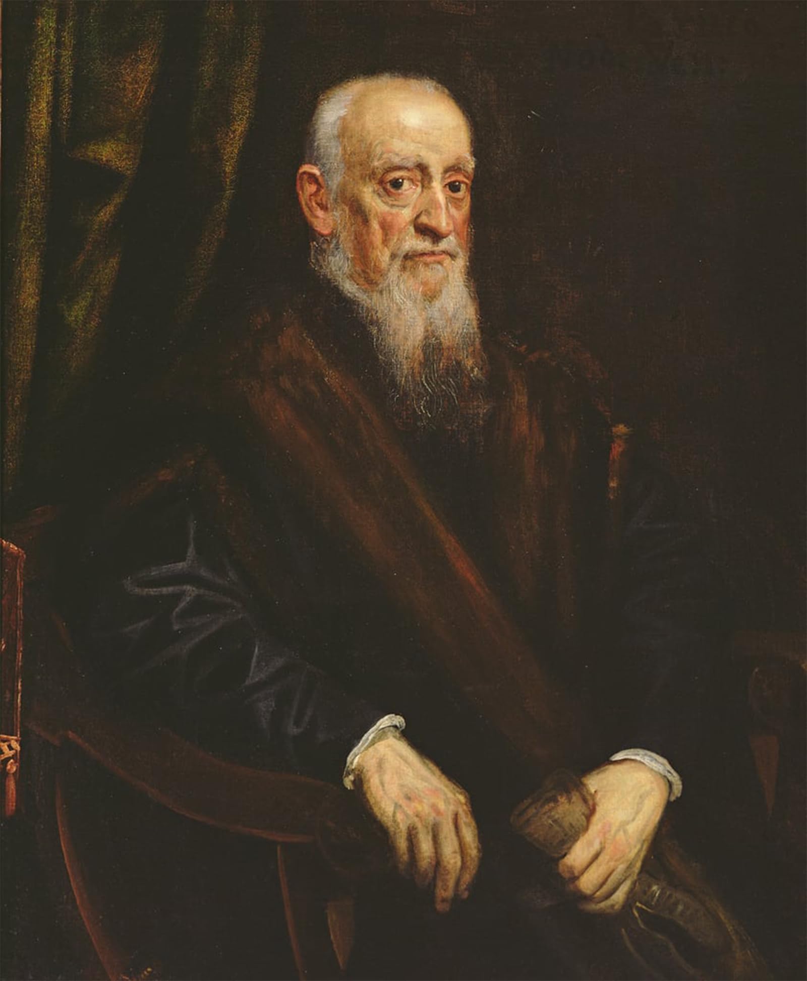 SERENDIPITP Abstract Painting Mural Print Picture Wall Decor Painting Portrait of an Elderly Gentleman by Jacopo Robusti Tintoretto Vintage Wall Artwork for Home Decor 60x90cm