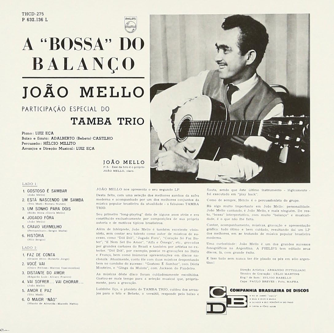 JOÃO MELLO TAMBA TRIO - A ''Bossa'' Do Balanço - CD