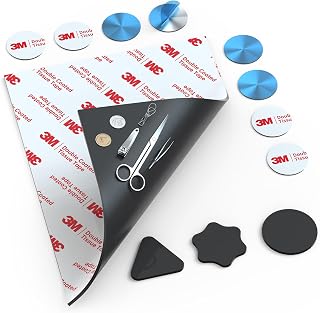 Heavy Duty Magnetic Sheets with Adhesive Backing,High Magnetic Strength with 2mm Ultra-Thick Flexible Material, Easy to Cut for DIY, Crafts,Fridge, Storage,Mirror Decoration(8.28" x 11.7")